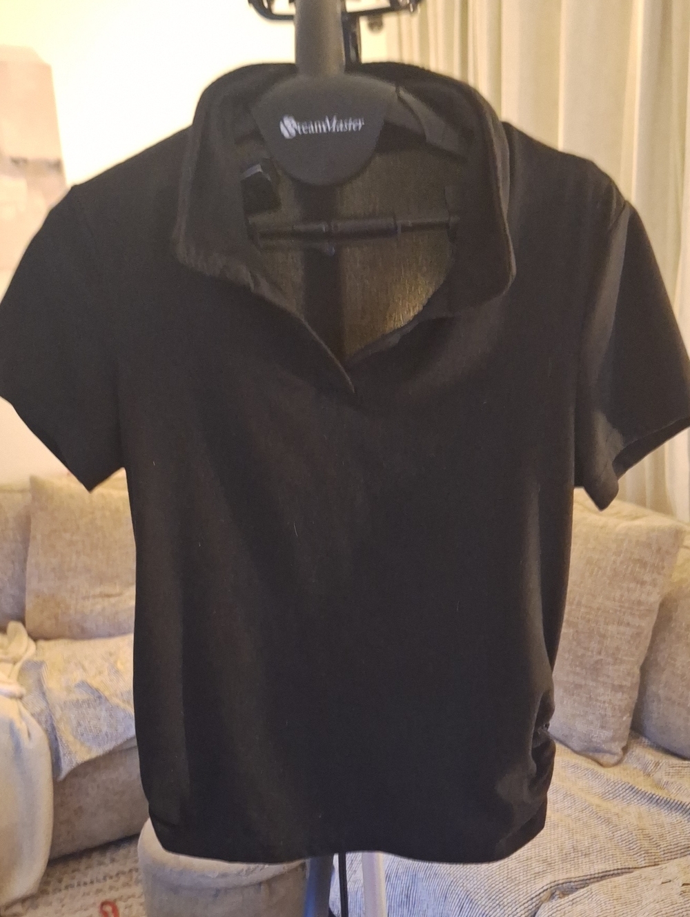 Classic Black Short Sleeve Collared Tee